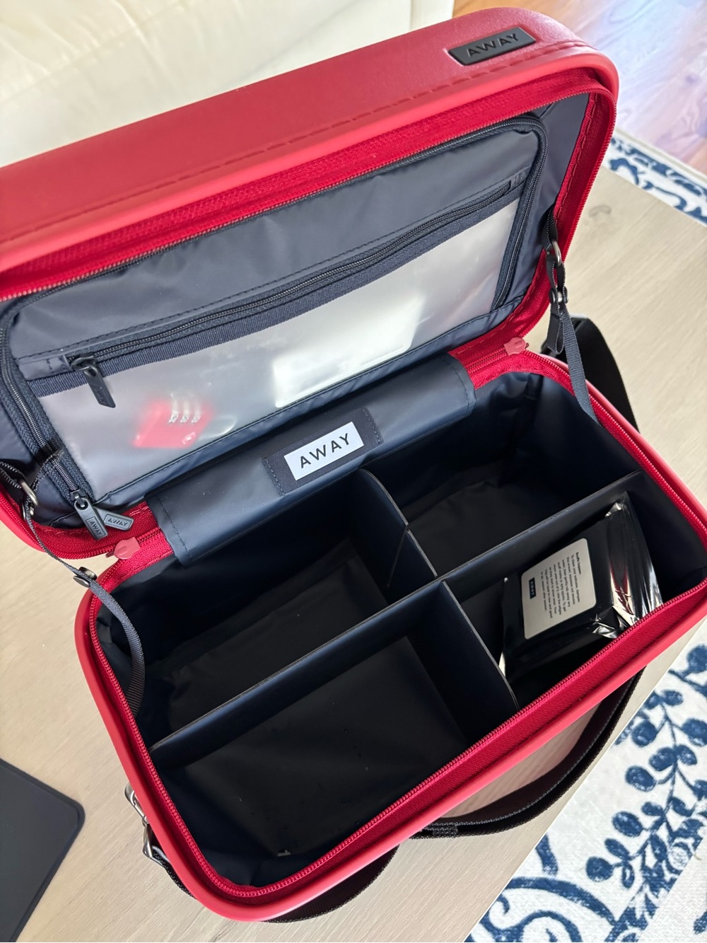 Away Red Train Case with Black Strap - Picture 3 of 8